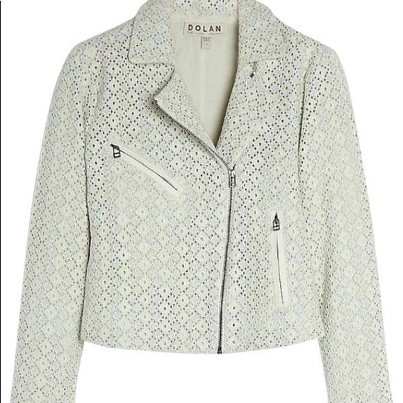 Anthropologie- Dolan Crochet Zip Moto Jacket - Picture 1 of 11